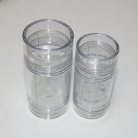 Contenant vide en plastique pour déodorant, tube transparent personnalisé à mécanisme rotatif pour baume corporel, emballage 15g 30g 50g 75g