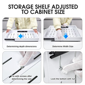 Organisateur de placard coulissant robuste à un niveau, tiroirs métalliques pour le <span class=keywords><strong>rangement</strong></span> de la <span class=keywords><strong>cuisine</strong></span>, type extensible sur pied pour la vaisselle - Product Image 3