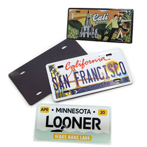 <span class=keywords><strong>Plaque</strong></span> d'immatriculation en aluminium souvenir touristique avec photo de ville personnalisée, <span class=keywords><strong>plaque</strong></span> de voiture en métal, aimant de réfrigérateur en métal en relief 3D - Product Image 1