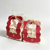 Caja de Regalo Roja de Lujo para Dulces de Boda, Caja de Recuerdo de Cartón Blanco de 300 g/m², Fabricante Mayorista