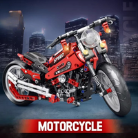 PANDAS 470 pièces City Sports Rapid Racing Moc Moto Briques Jouets Modèle Technique Blocs de Construction DIY Jouets Éducatifs Cadeau