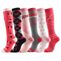 Chaussettes de compression unisexes tricotées pour l'été, 20-30 mmHg, hauteur genou, pour la course, l'allaitement, le marathon, le sport, respirantes et à séchage rapide