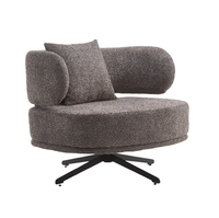 2025 Nouveau Minimaliste 360 °   Chaises de salle à manger pivotantes avec coussin moelleux, pieds en métal pour salon