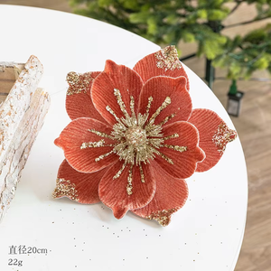 Ghirlanda Natalizia in Velluto Glitterato da 20cm, Design Moderno Fatto a Mano, Impermeabile, Ecologica, Alla Moda per Matrimoni e San Valentino - Product Image 5