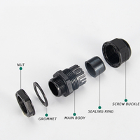 Presse-étoupe en plastique noir M16 étanche à l'eau pour câble plat M12 M16 M20 M25 M32 presse-étoupe Exe anti-déflagrant M25 Nylon