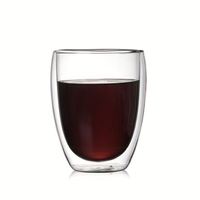 Tasses à café en verre modernes à double paroi isolées et écologiques pour grands gobelets, thé, latte, cappuccino, expresso, fêtes, Chine