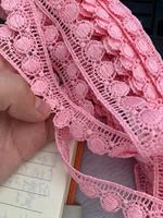 Dentelle en polyester brodée, dentelle chimique, dentelle soluble à l'eau, dentelle guipure pour robe et textile d'ameublement