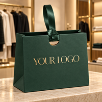 Sac en papier de luxe personnalisé, doré à chaud, mat, gaufré, laminé, avec logo découpé, robuste, pour magasin de vêtements