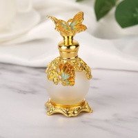 Botol Parfum Vintage Berbentuk Hati dengan Desain Bunga Berhiaskan Rhinestone untuk Dispenser Parfum