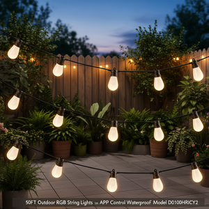 Outdoor RGB String <b>Lights</b> 50FT APP Control Waterproof <b>for</b> <b>Patio</b> Garden - Product Image 2