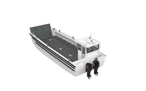 Barge de travail en aluminium de 8 tonnes, 11 m, en mer ouverte, bateau de transport, embarcation de débarquement avec cabine - Product Image 6