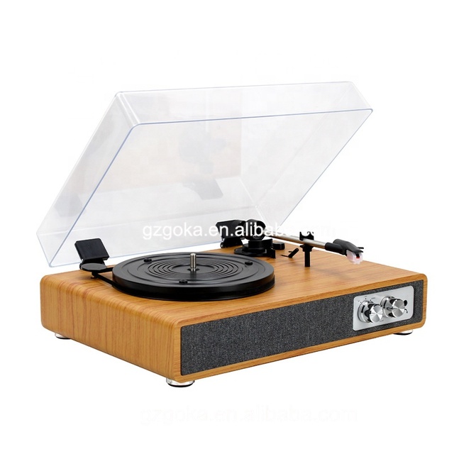 Electric Modern Gramophone Fashion Design Custom Bluetooth 3 Speeds LP Vinyl PlayerTurntable Record Player