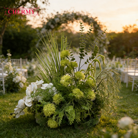 Décoration suspendue personnalisée pour mariage, fleurs artificielles en soie de luxe en gros pour événements et fêtes
