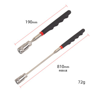 Yunbei Yb Magnetic Pickup <b>Tool</b> 8-Pound 6-Section Extendable With Led Light Stainless Steel Black Handle For <b>Precision</b> Retrieval - Product Image 2