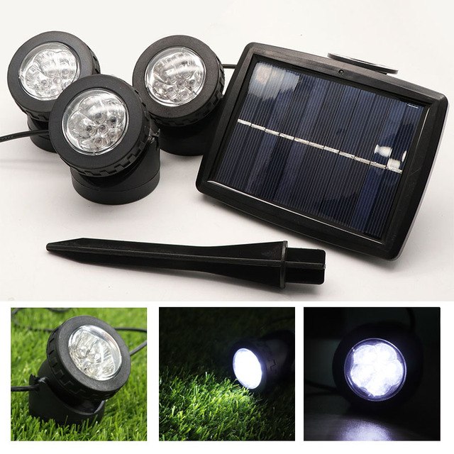 Solar Pond Solar Spot Light IP68 Waterproof Underwater Landscape Color Changing Waterfall Light Garden Fountain Pool Light LED
