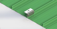 Support de fixation HQ non-pénétrant en SUS304 avec excellente résistance à la corrosion pour structure solaire à joint debout pour toit à double verrouillage