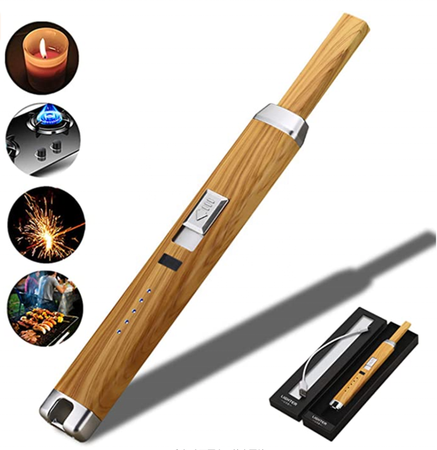 Lovisle Tech Electric Candle Lighter Rechargeable USB Lighter Arc Lighters LED Flashlight Windproof Flameless