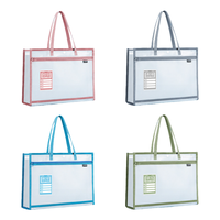 A4 lindo estampado de dibujos animados estudiante documento bolsa ilustraciones papel cuaderno pluma almacenamiento niños estudio regalo bolsa de mano