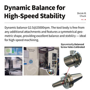 ที่จับเครื่องมือจับแบบหดได้สำหรับ <span class=keywords><strong>HSK40E</strong></span> ศูนย์เครื่องจักร CNC ดีไซน์ล่าสุด - Product Image 5