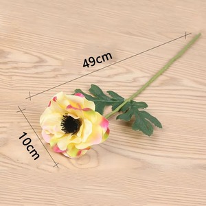 Flor Artificial de Anémona de Seda Blanca de un Solo Tallo, de Alta Gama Europea, para Decoración del Hogar, Fiestas, Navidad, Halloween, Día de la Madre - Product Image 4
