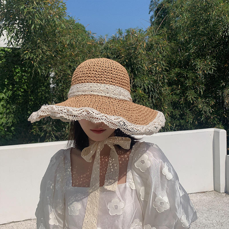 Sun Hat Korean Style Bucket Hat Summer Travel Elegant Temperament
