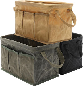 Water Resistant Fold-able Open Top Tool <b>Carrier</b> Fold-able Open Top Tool <b>Bags</b> Heavy Duty Waxed Canvas Tool <b>Bag</b> - Product Image 2