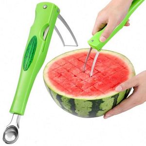 Practical <b>Kitchen</b> <b>Gadget</b> New Cross-Border Stainless Steel Watermelon Slicer Fruit Ball Chopper for Cutting Vegetables Manual - Product Image 1