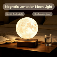 Lampe Lune Flottante, Lampe de Table Créative et Unique, Cadeau Personnalisé, Lumière LED, Décoration d'Intérieur, Lampe Lune Lévitation