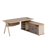 Bureau de médecin moderne Table de direction en forme de L Bureau de direction de luxe avec tiroir Bureau de travail