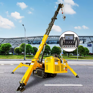 Alta calidad China 3 Ton Spider <span class=keywords><strong>Crane</strong></span> <span class=keywords><strong>Mobile</strong></span> Track Cranes Spider Mini con Fly Jib Lifing Glass Interior Precio barato - Product Image 6