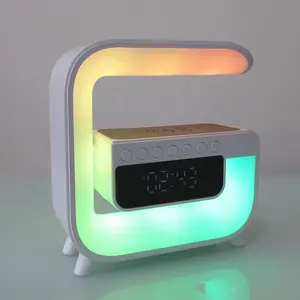 Lonvel Small G Mini G3 peaker Light RGB Audio Light With Clock Alarm Clock Wireless Charging Audio Colorful Atmosphere LED Light