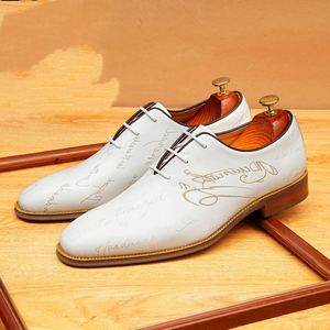 Brook Leather Shoes Mens <b>Pointed</b> <b>Toe</b> Cowhide Retro Trendy Engraved Shoes British Korean Style Youth Business Formal Shoes - Product Image 5