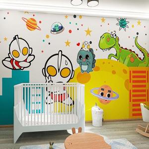 Karikatur <span class=keywords><strong>Anime</strong></span> Ultraman Tapete Superman Wandtuch Kinderzimmer Thema Wandtuch Jungenzimmer Schlafzimmer Nachttisch Hintergrundtapete - Product Image 3