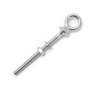 Pernos de ojo fijo de acero inoxidable AISI 316 M6x80 50mm de longitud con acero galvanizado de cabeza plana Chapado en zinc y material de carbono - Product Image 1