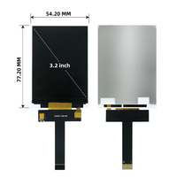 Layar LCD TFT GoldenMorning 3.2 Inci, Resolusi: 240x320, Antarmuka: 4-Wire SPI, 18-Pin, Suhu Operasi: -20-70 ℃
