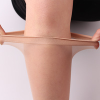 Chaussettes en nylon tricoté transparentes et écologiques pour femmes, bas cuissardes, noir et blanc unis