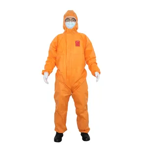 Type 5B 6B SMS 50gsm non woven protective coveralls Asbestos safety clothing full body PPE suits ready to ship