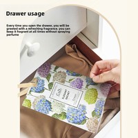 Sachet de lavande 20g rectangulaire à motif floral, désodorisant longue durée pour armoire et chambre, parfum spécifique pour voiture