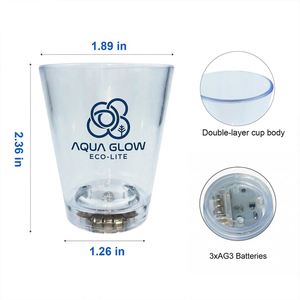Verre à shot LED clignotant personnalisé 50 ml, réutilisable, en plastique, pour bière – Meilleure vente - Product Image 2