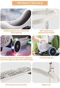 Patinete Plegable para Niños con Ruedas Grandes de PU Silenciosas, Patinete Ligero con Luces Magnéticas para Jugar al Aire Libre - Product Image 4