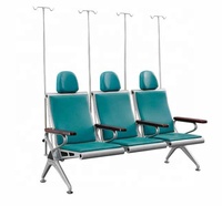 Chaise d'attente durable en métal à 3 places pour clinique, siège d'infusion hospitalier Shuoqi SQ-Y052, design moderne avec accoudoirs, non pliable