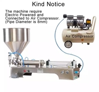 Machine pneumatique semi-automatique à pâte liquide capacité 500ml électrique pour sauce chili miel dentifrice autres liquides embouteillage