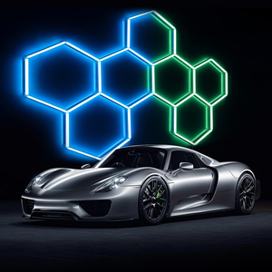 Araba detaylandırma dükkanı ve berber RGB garaj ışıkları için HanYin ticari rgb altıgen ızgara petek ışıkları - Product Image 2