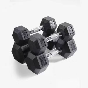 Haltères hexagonaux en acier inoxydable pour usage domestique, haltères en caoutchouc antidérapants pour femmes, haltères de fitness professionnels pour la salle de sport - Product Image 4
