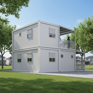 TOPPRE ostello prefabbricato a due piani casa prefabbricata piccola 2 camere da letto staccabile contenitore acciaio luce ufficio Villa contenitore - Product Image 4