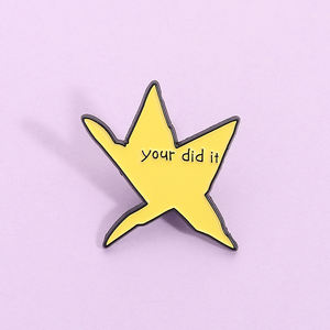 Sming Pins Your Did It Meme Star esmalte Pins creativo Irregular meteorito pentagrama haciendo <span class=keywords><strong>mi</strong></span> <span class=keywords><strong>mejor</strong></span> broche solapa insignia joyería - Product Image 3