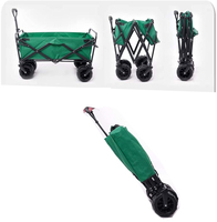 Chariot utilitaire pliable kg, chariot utilitaire de jardin en plein air, chariot pliable robuste, avec plateau et panier de rangement