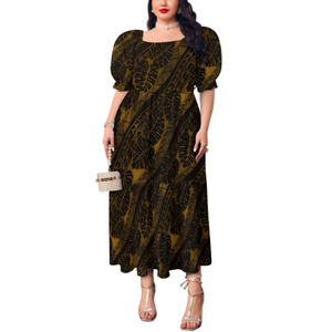 Abito a maniche a bolle per adulti Plus Size da donna 1 MOQ polinesiano samoano con motivo tribale eco-friendly lanterna da <span class=keywords><strong>palazzo</strong></span> - Product Image 6