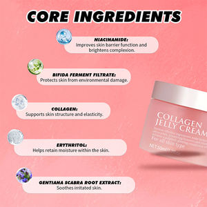 Nouvelle crème gel au collagène hydratante et réparatrice en profondeur pour la peau, ingrédient : crème gel à la nicotinamide - Product Image 4