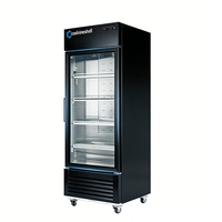 Réfrigérateur commercial vertical en verre pour boissons avec refroidissement par air et compresseur pour l'industrie de l'agroalimentaire (ETL)
